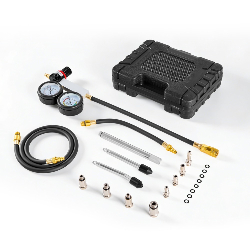 Uimoso Engine Cylinder Compression Tester Kit 0-100 PSI Leak Detection Tool