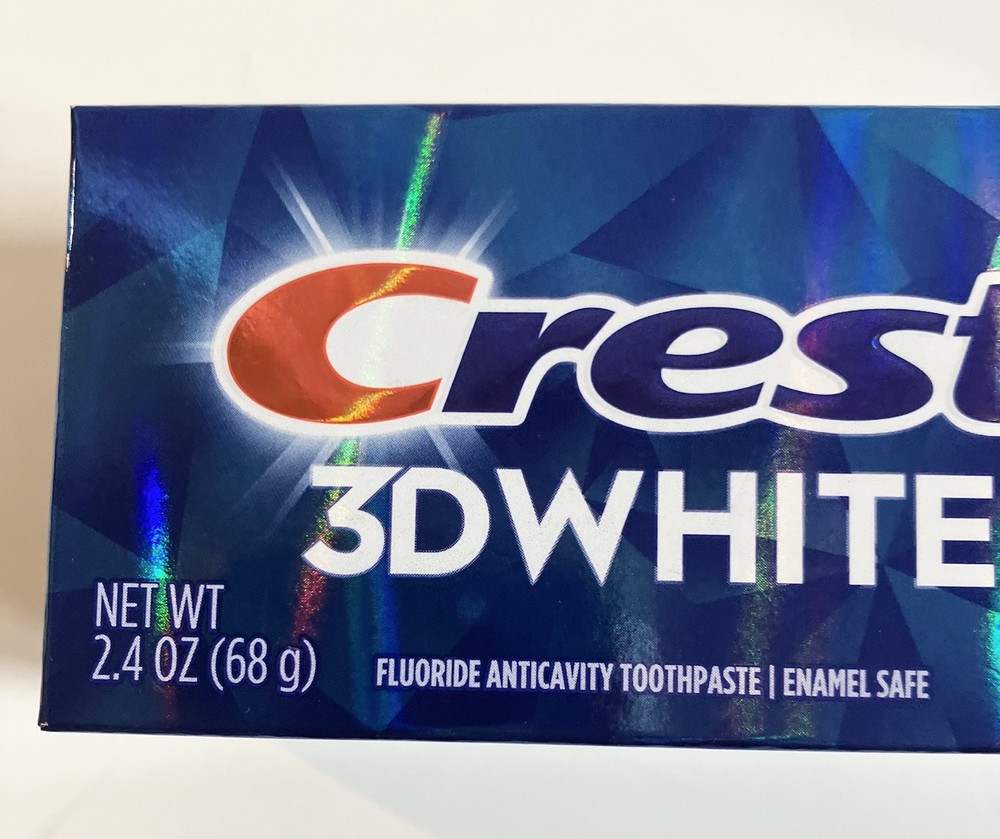 2 Pack Crest 3D White Advanced Radiant Mint Toothpaste 2.4 oz Each Exp. 2/28