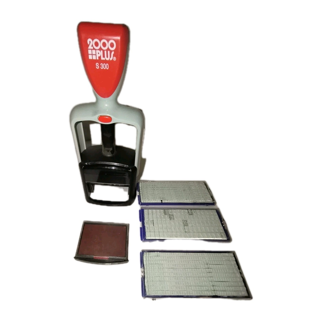 2000 Plus Heavy Duty Custom Make Your Own Stamp Kit Self-Inking + Black, Red Ink