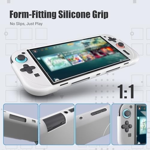4-in-1 Nintendo Switch 2 Accessories Kit - Case, Screen Protector, Grip Cover &