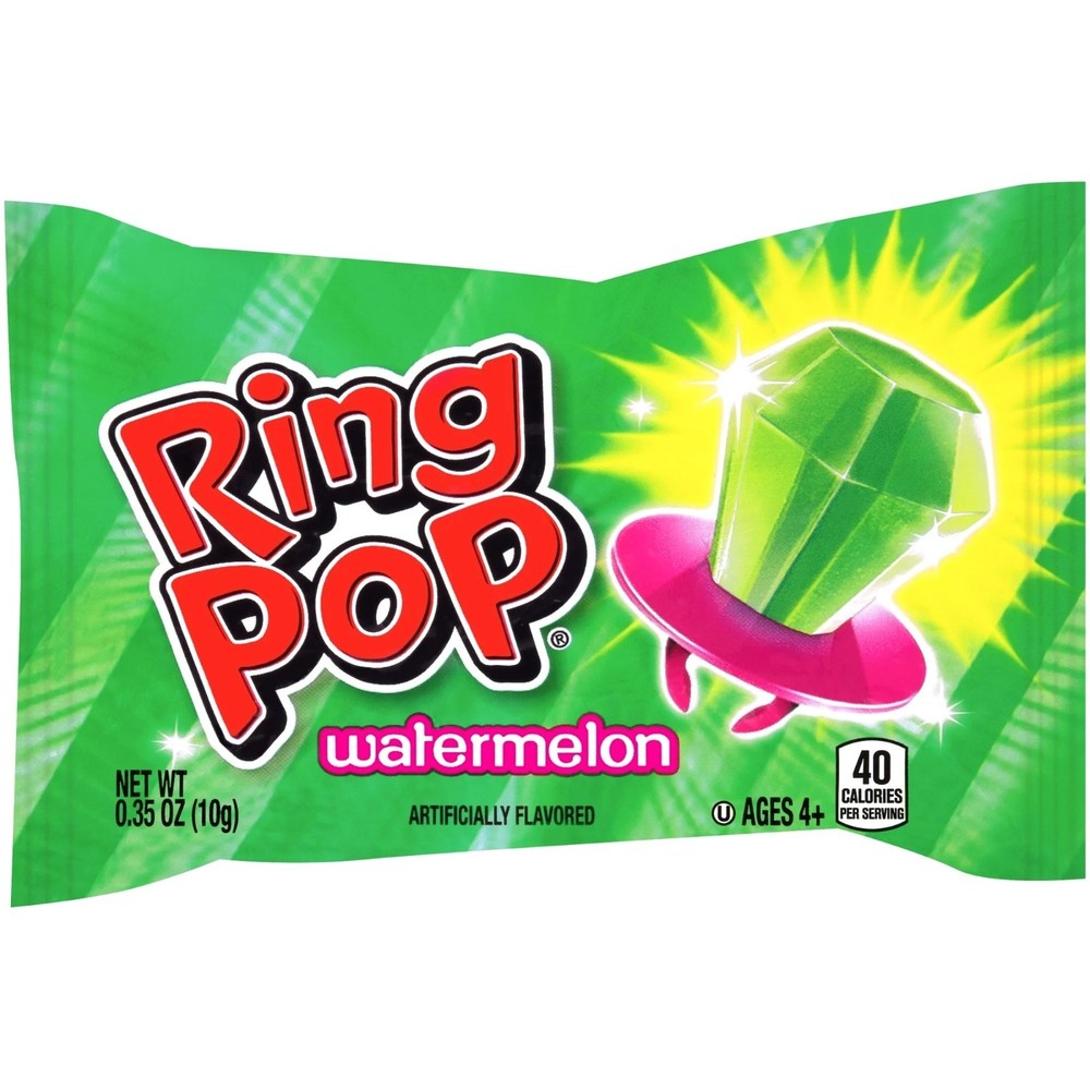 1.0oz/3ct Bag RING POP Easter Candy Lollipops Strawberry +Raspberry +Watermelon