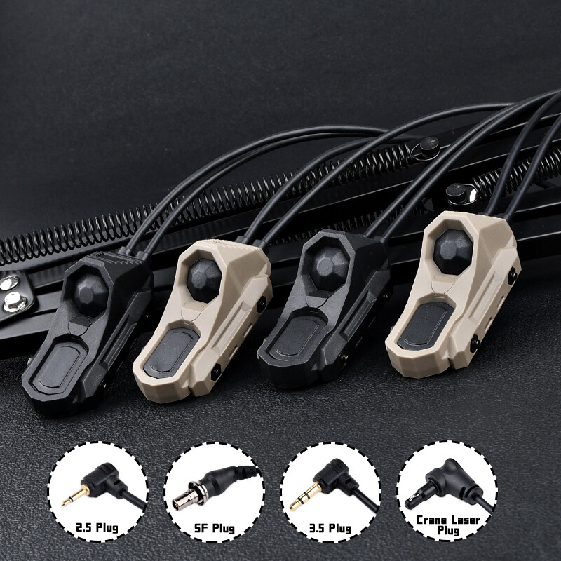 WADSN Tactical Flashlight Remote Dual Pressure Switch PEQ DBAL ModButton Control