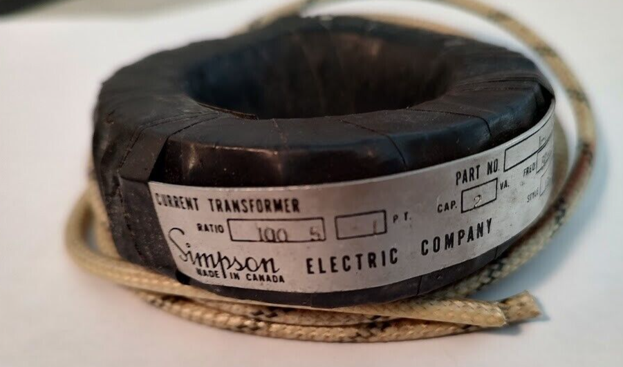 Simpson PART NO. 1-111297 Current Transformer Ratio 100 5