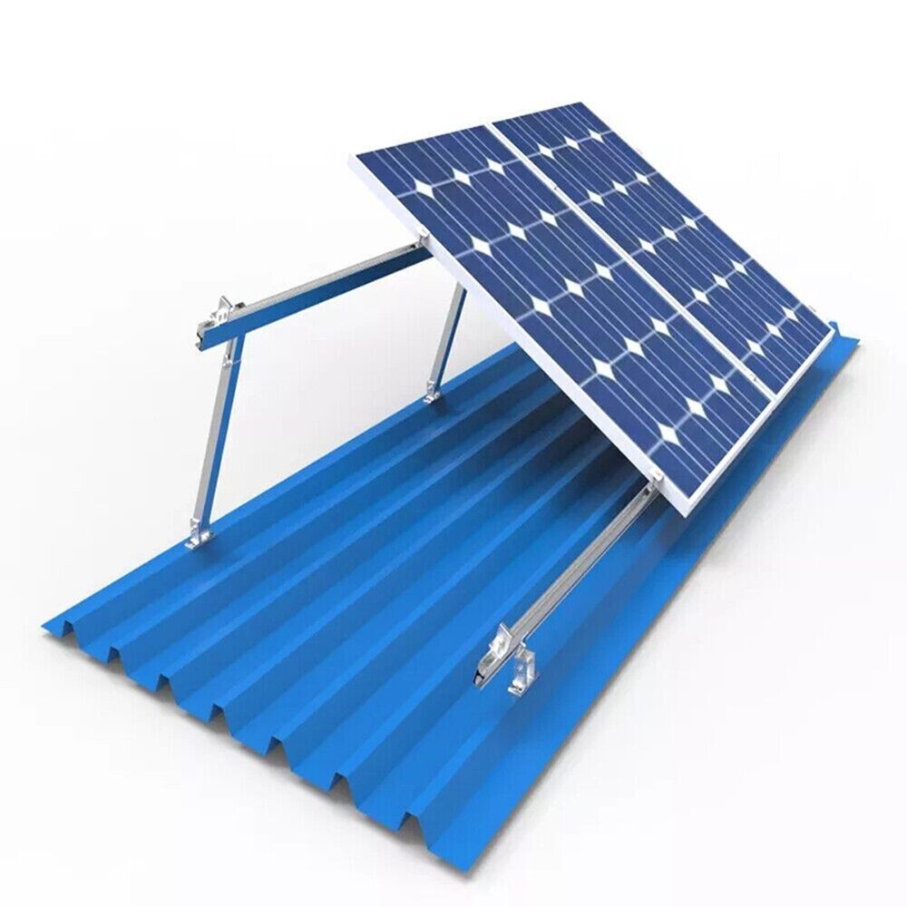 Solar Panel Rotatable Elevation With Angle-Bracket Roof Mounting Attachment