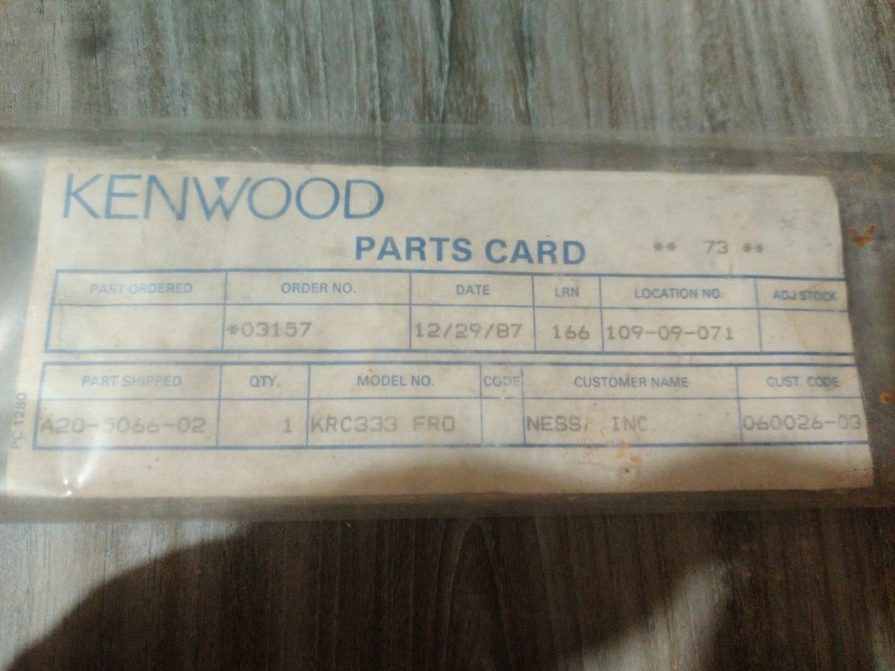 Kenwood Krc-333 Faceplate