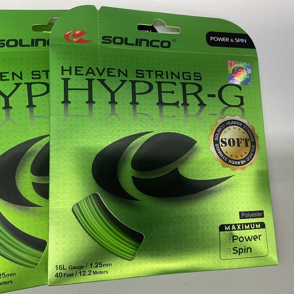 3 Pack Solinco Hyper-G Soft Polyester 16Lg/1.25mm Green