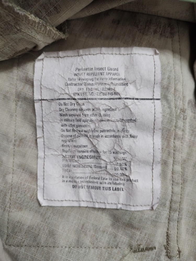 US Army Combat Camo Perimeter Insect Guard Top Multicam Small Regular