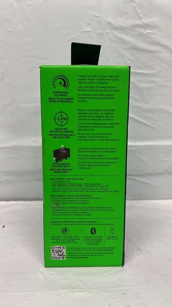 Razer Basilisk V3 Pro Customizable Wireless Gaming Mouse (WHITE)