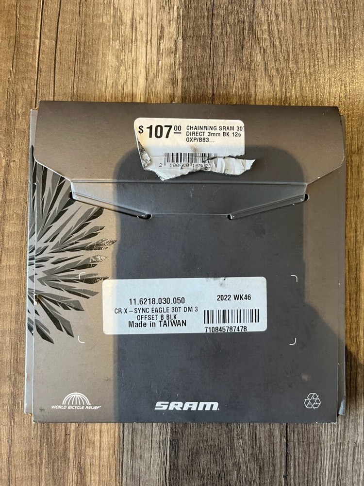 SRAM X-Sync 2 Eagle Direct Mount Chainring - 30 Tooth, 3mm Boost Offset, 12-Spee