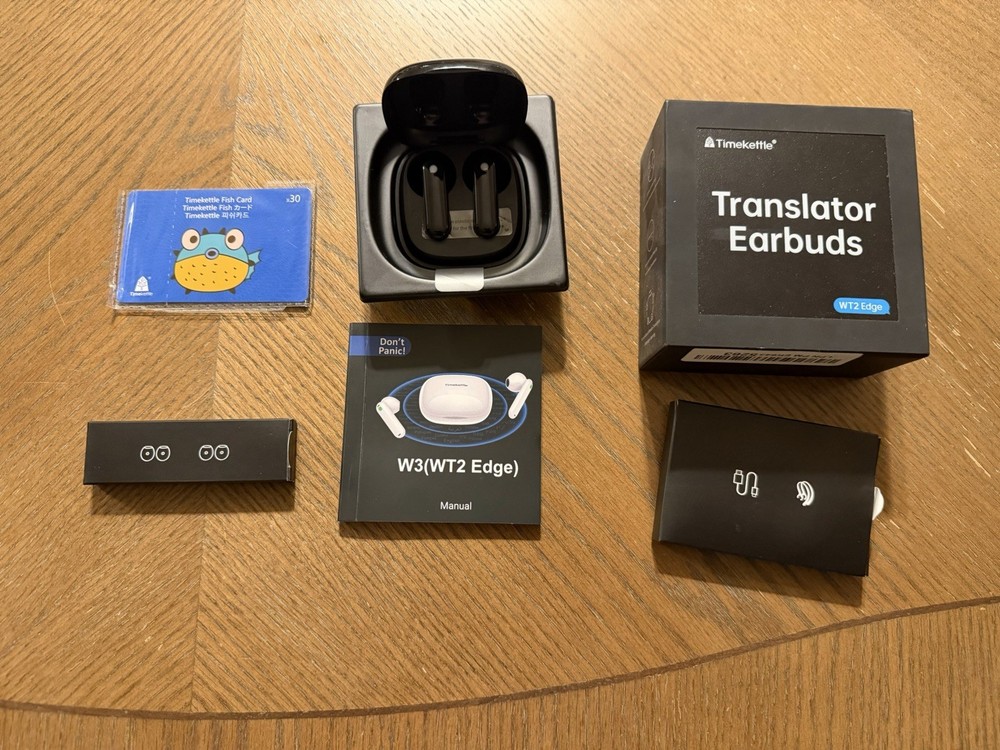 BLACK - Timekettle WT2 Edg Real-time Translator Earbuds