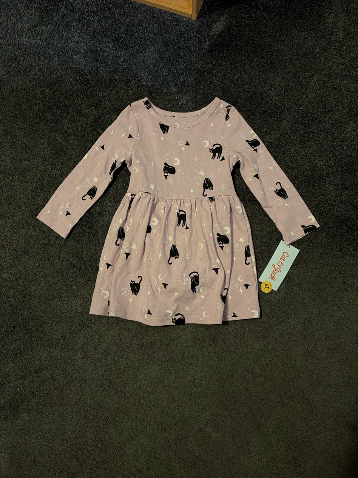 Baby Toddler Girls Purple Halloween Dress Cat & Jack 18 Months NWT