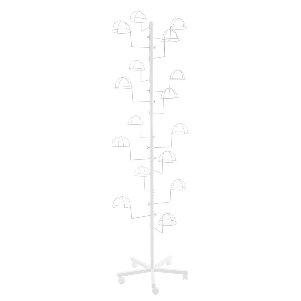 Freestanding Hat Rack with Adjustable Hooks & Lockable Wheels for Easy Display！