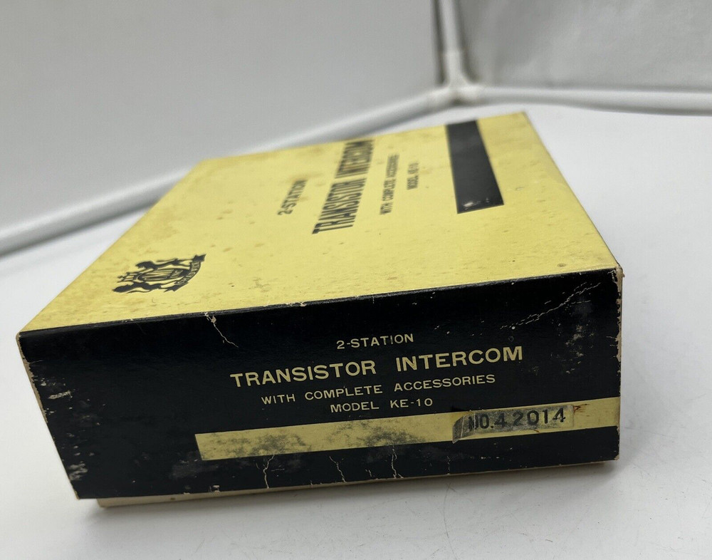 Vintage Chadwick 2-Station Transistor Intercom Model KE-10 NOS