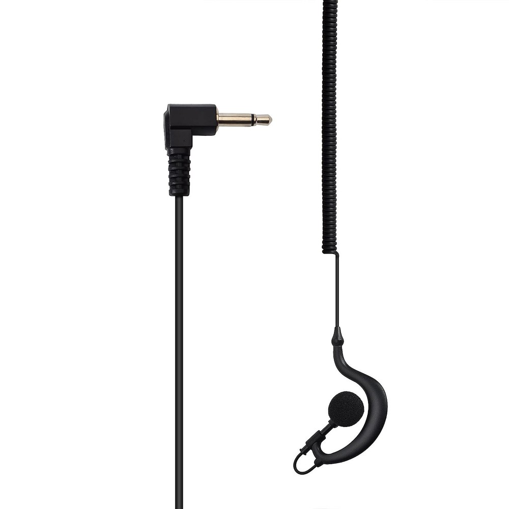 G Shape Soft Ear Hook Earpiece Headset 3.5mm Plug Ear Hook Listen Only Ham Ra...