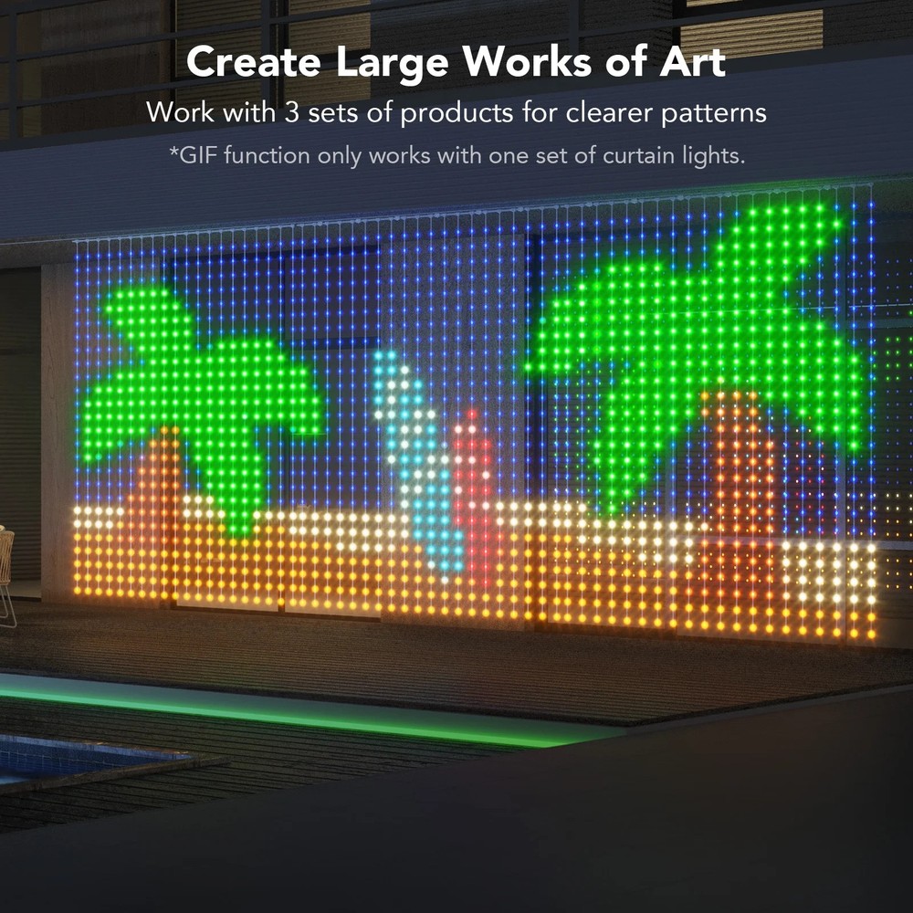 DIY Mode RGBIC LED Curtain Lights