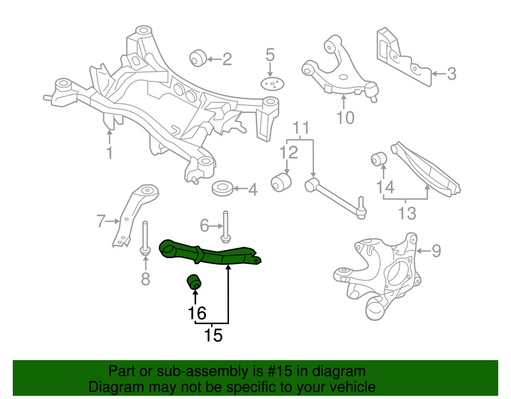 Genuine Subaru Trailing Arm 20250FL00A