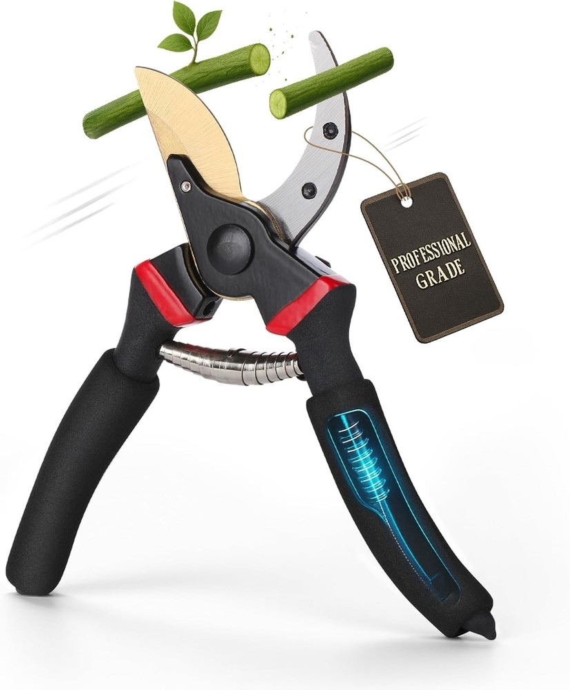 Lightweight 8-Inch Pruning Shears - Ideal for Precision Cuts on Light Branches