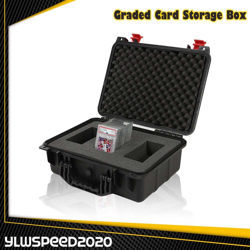 50CT 150CT Weatherproof Graded Card Storage Box Case Slab Holder & Protector New