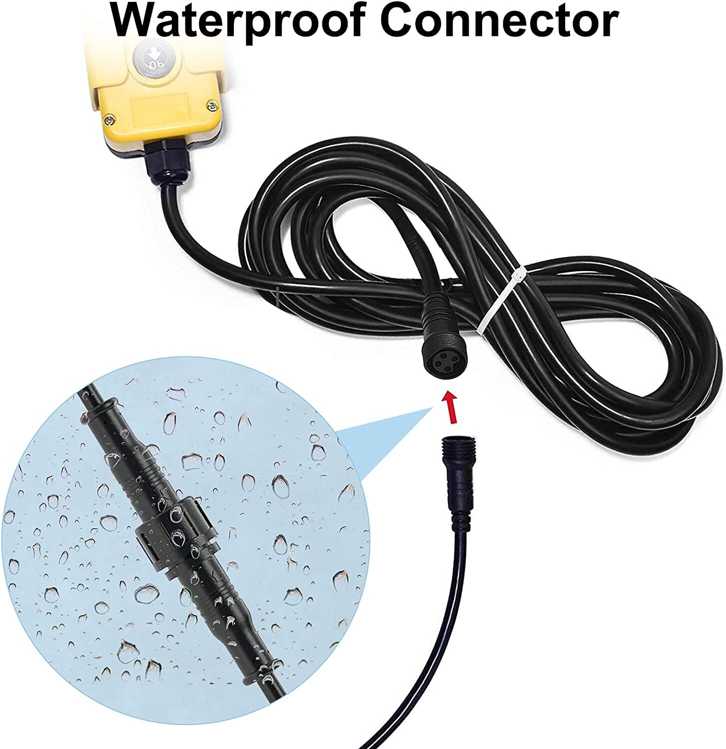 4 Wire Dump Trailer Remote Control Switch fits Double Acting Hydraulic Pump 15ft