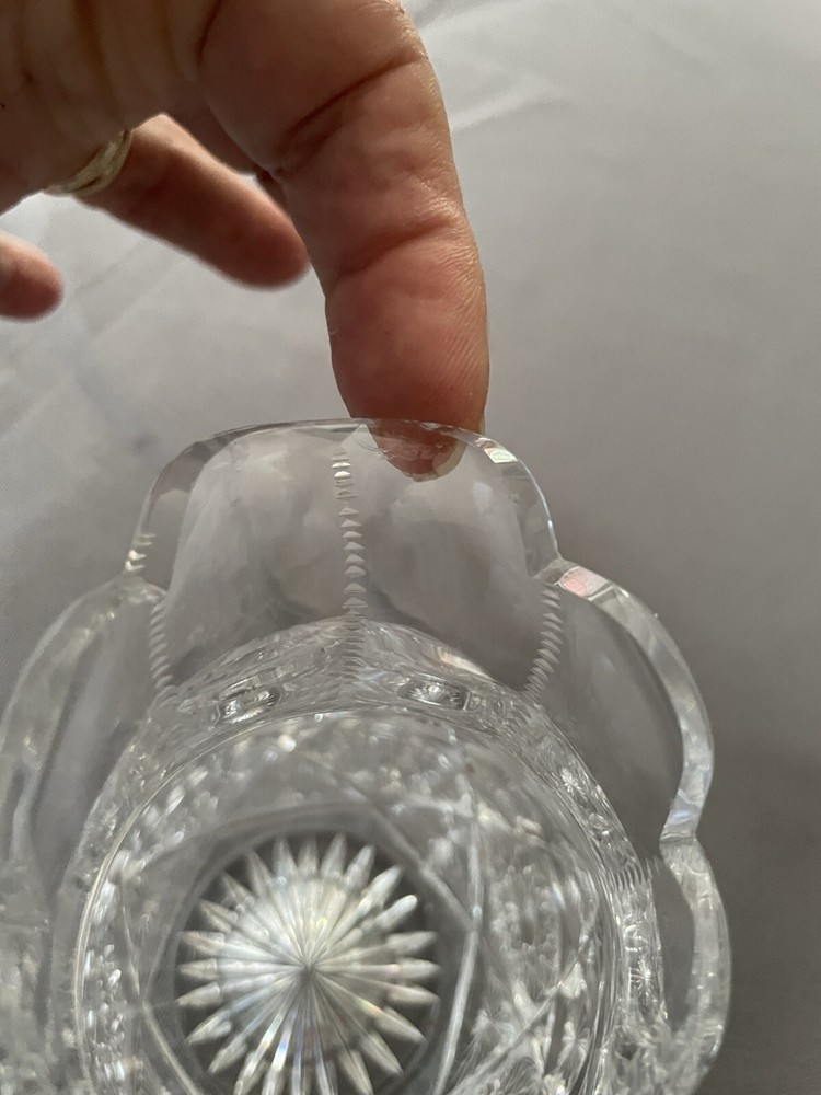 ABP Cut Glass Tall Creamer / Small Jug/ Small syrup