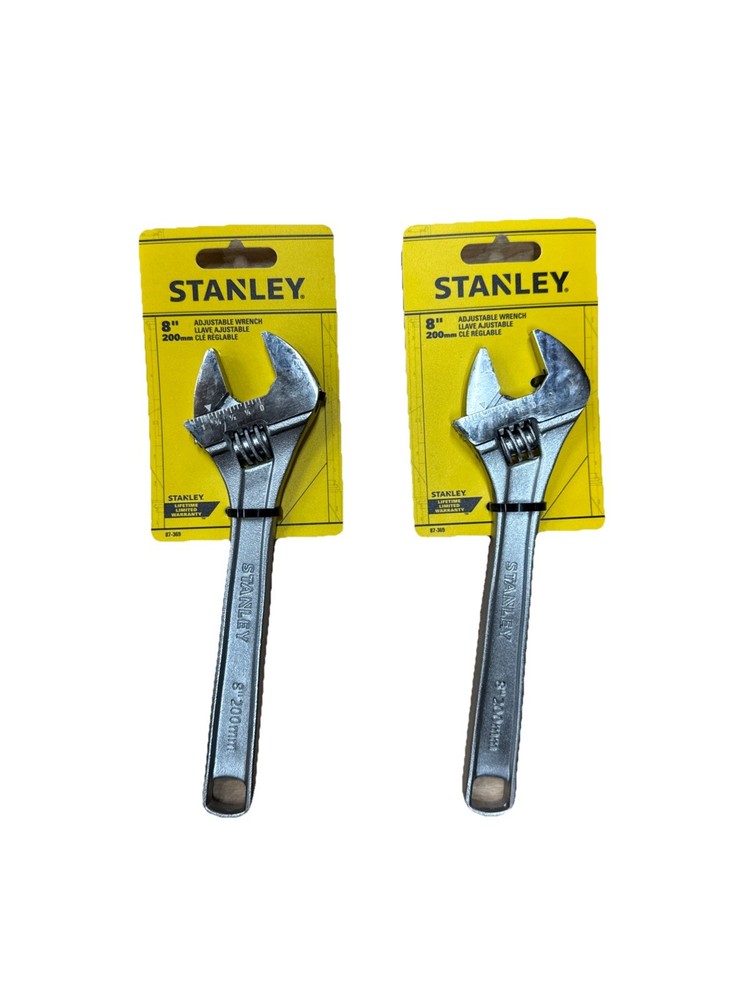 Stanley 8" Adjustable Wrench, 2 Pack