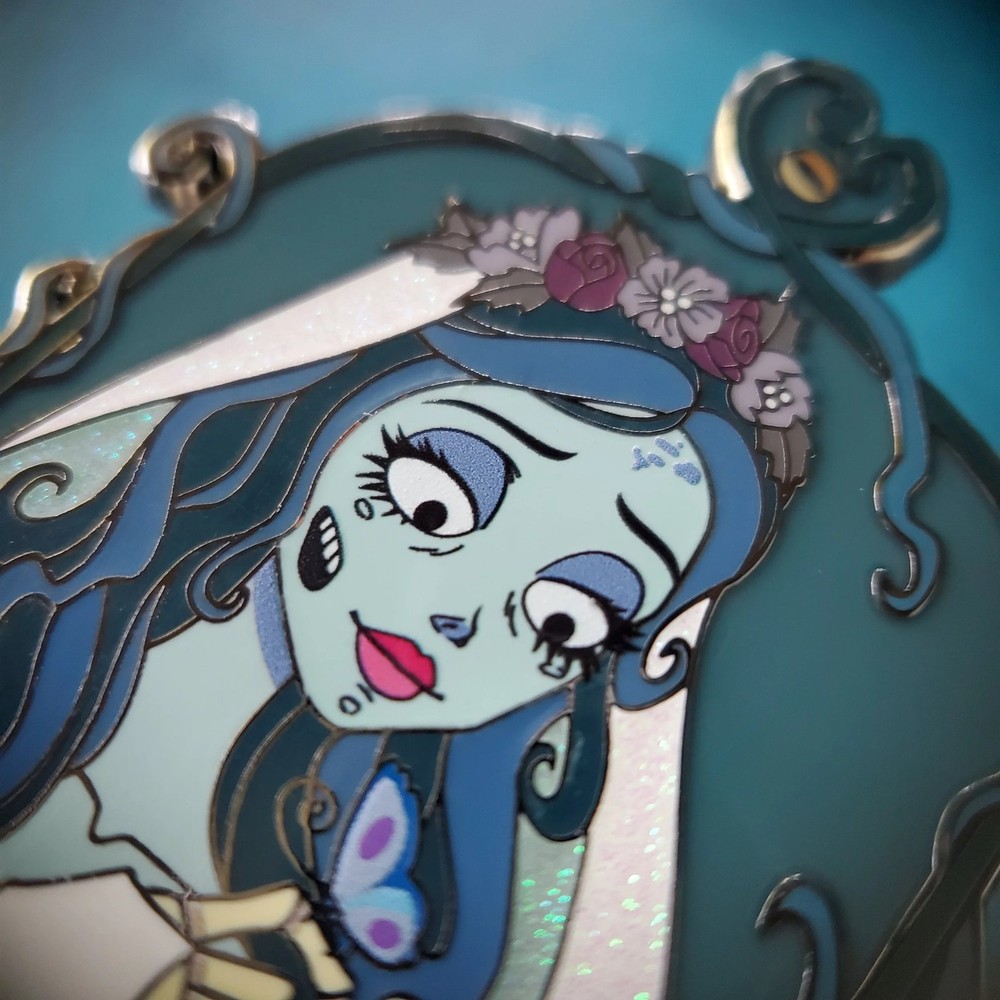 TIM BURTON CORPSE BRIDE Emily 3.25" enamel pin