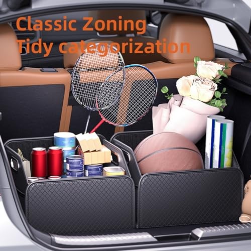 Car Trunk Organizer and Car Storage,Collapsible Multi-Compartment Car