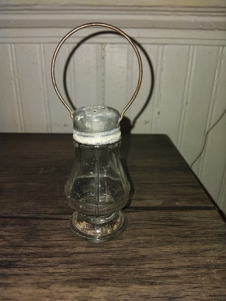 Vintage Glass Lantern Candy Container