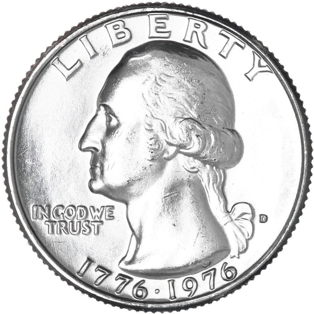 1976 P D Washington Quarter BU 2 Coin Year Set