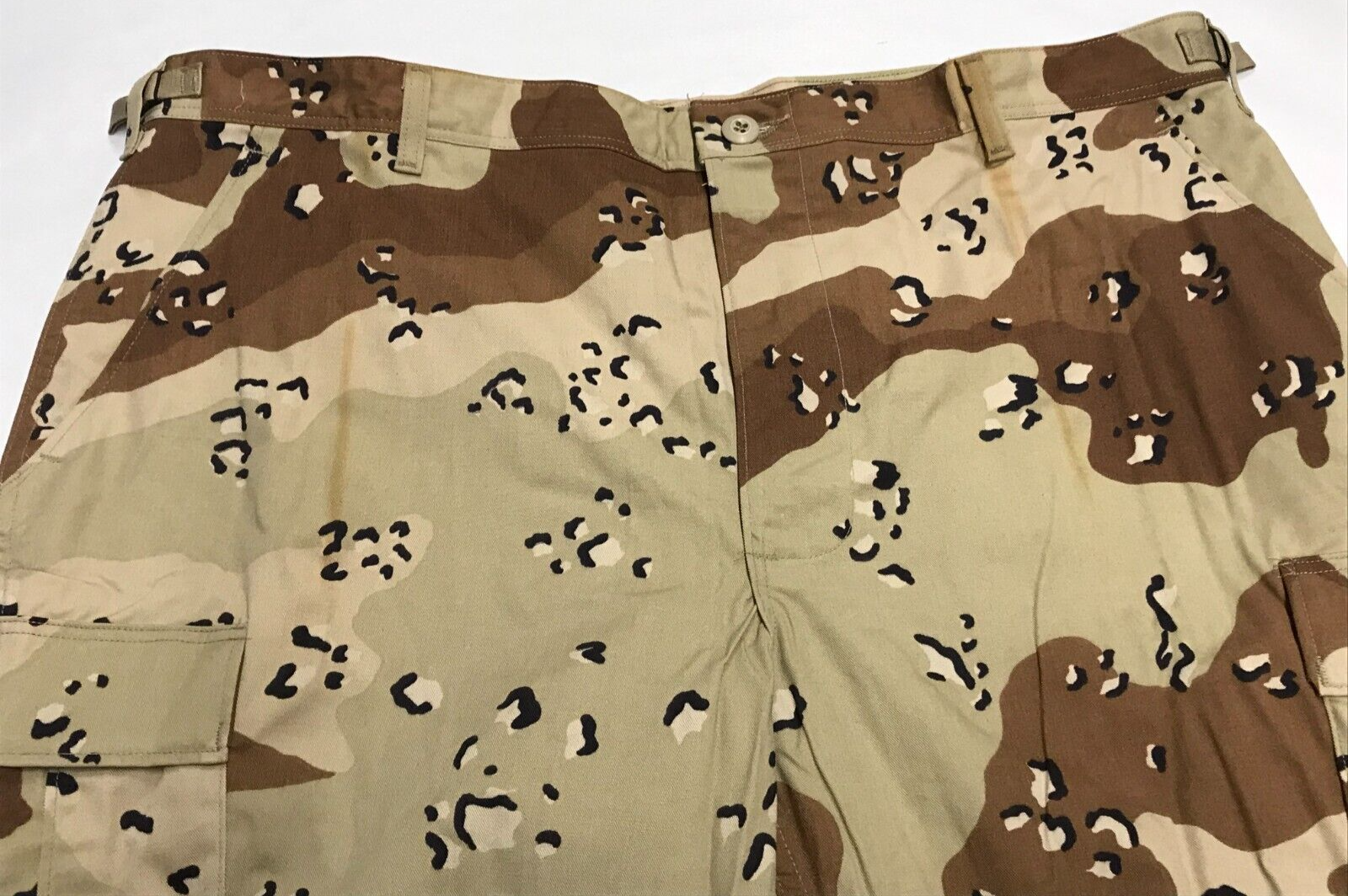 Wrangler 1991 6 Color Desert BDU Trousers USGI NYCO X Large Short NOS w/ Stains