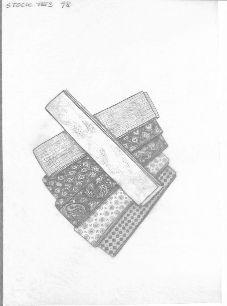 Stock Ties Graphite Drawing