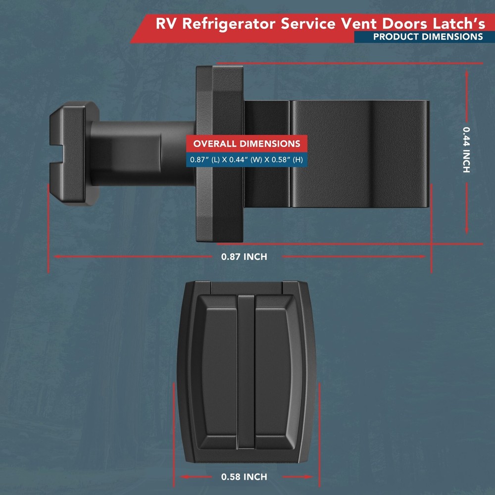 RV Refrigerator Clips 617772 Latch Replacement - Norcold Refrigerator Vent Door