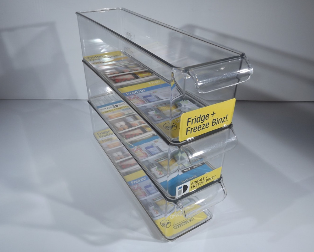 Fridge Freezer Bin - InterDesign - 4" x 14.5" x 4" - Storage - Clear