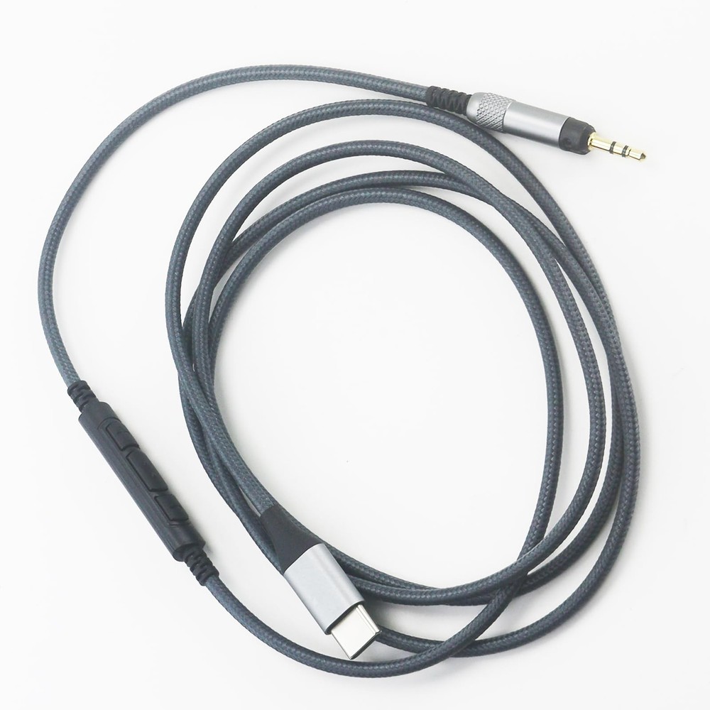 NewFantasia USB C Audio Cable Compatible with Technica ATH-M60X Grey