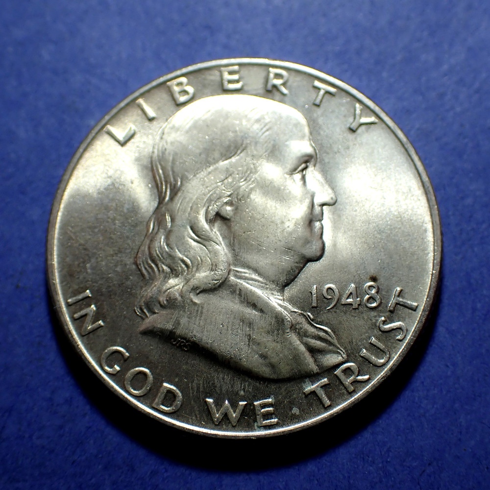 1948 Franklin Half  Ch. BU