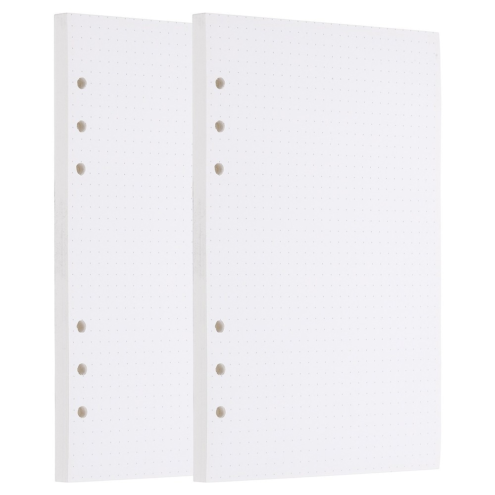 A5 Dot Grid Paper 6-Ring Binder Loose Leaf, 160 Sheets/320 Pages, Lined