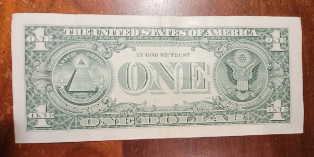 1 Dollar minor ink error Banknote