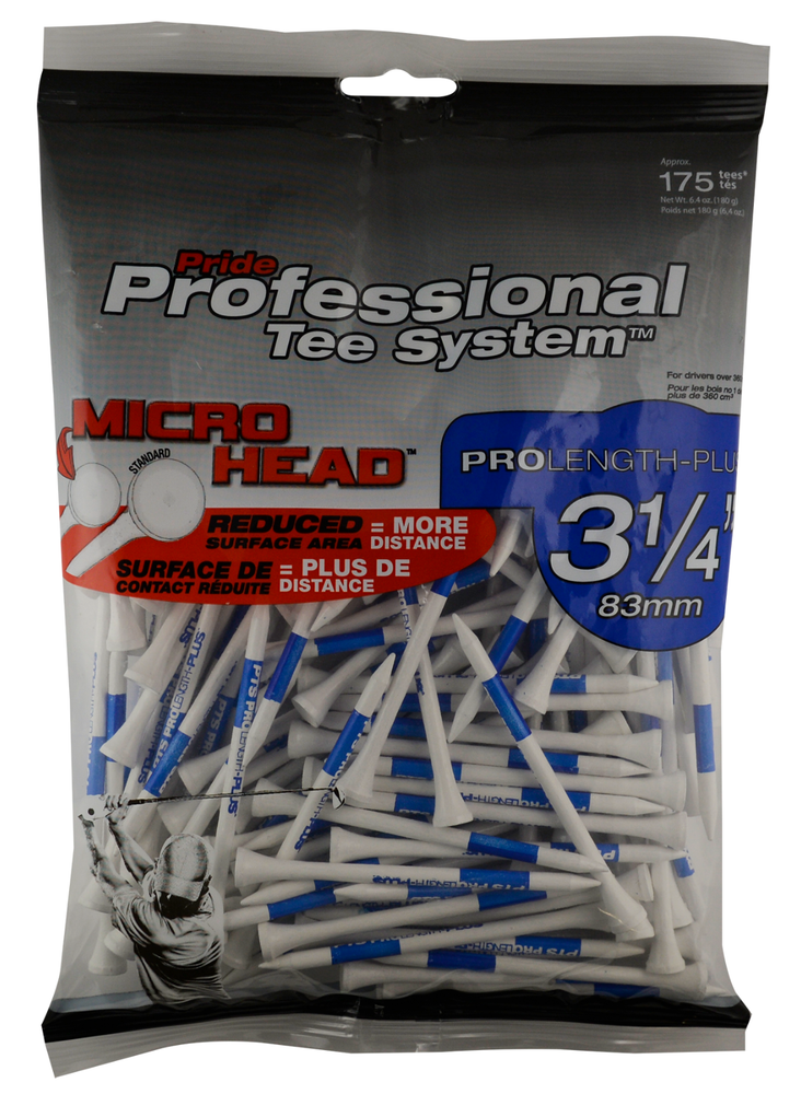 Pride Professional Tee System, MicroHead Tees, 3 1/4"", 175 count bag