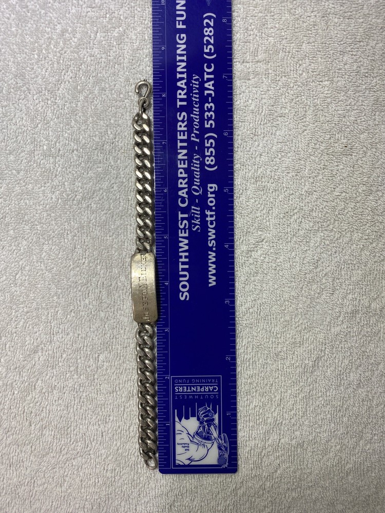 WWII U.S. Coast Guard Sterling Silver ID Bracelet - Joseph A. Eicher 3060-078