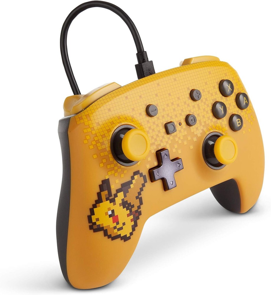 PowerA *OFFICIAL* Enhanced Wired Controller *PIXEL PIKACHU EDITION* (Switch) New