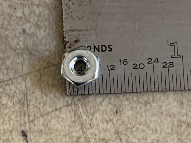 6-32 ZINC NYLON INSERT STOP LOCK NUT - 100 PIECES