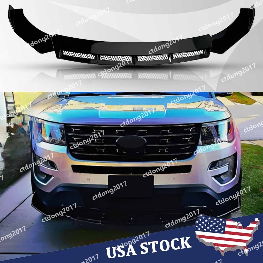 For Ford	Explorer XLT ST Platinum Front Bumper Lip Spoiler Splitter Diffuser US