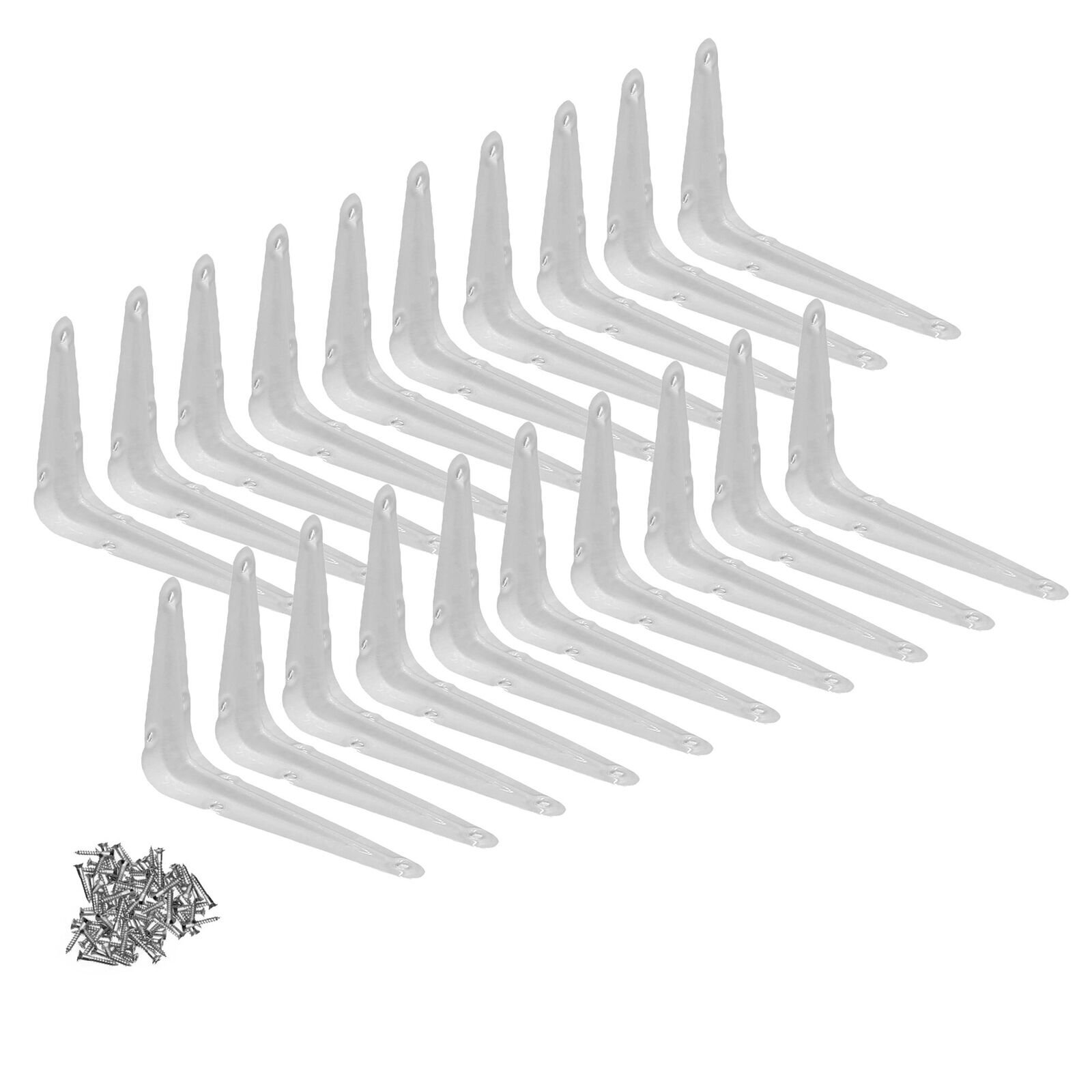 20x 6" x 8" inch Utility Metal Wall Shelf Corner Bracket Support White LOT