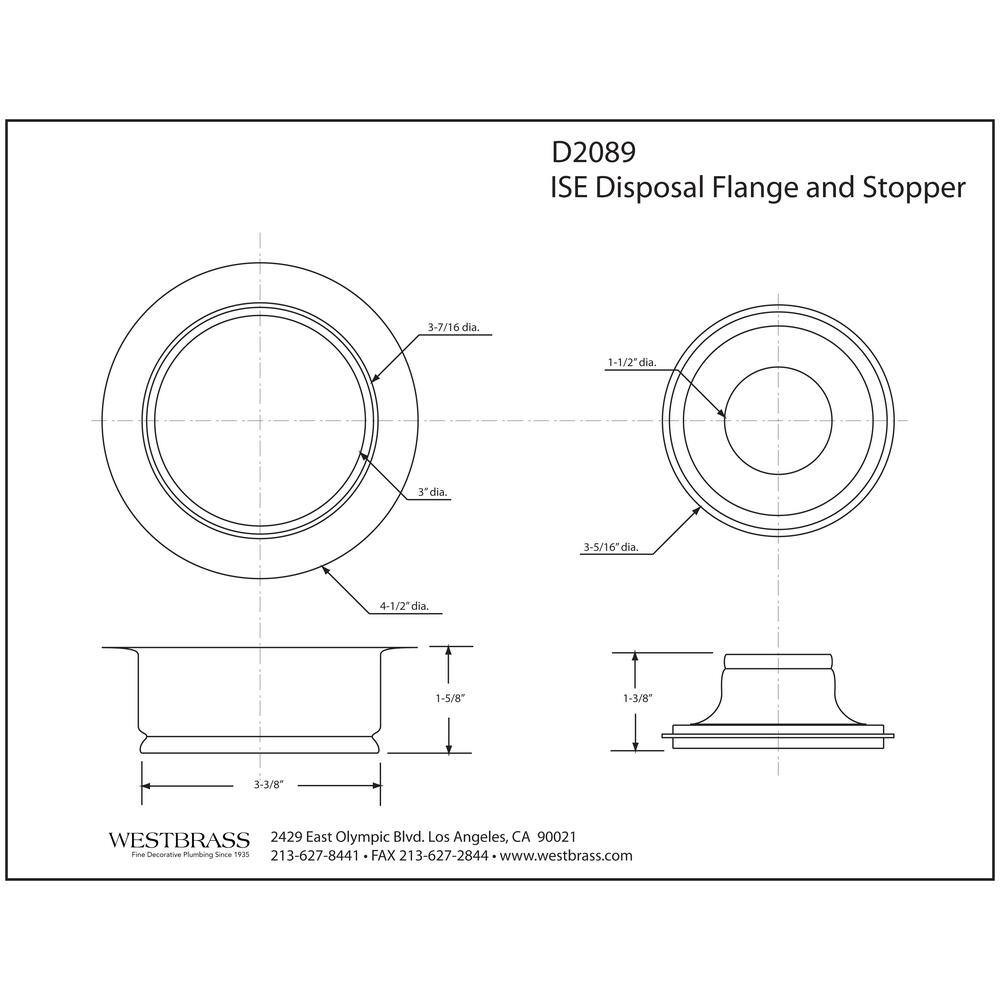 Disposal Ring and Stopper in Polished Brass