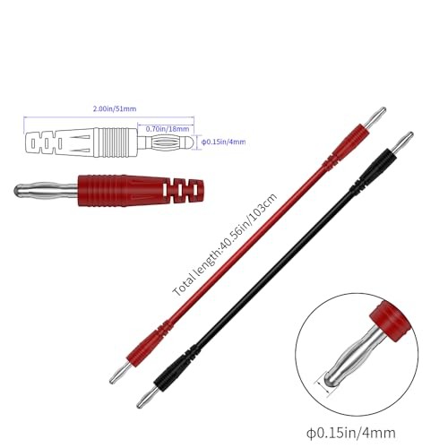 4mm Banana PlugTest Leads Kit Digital Electrical Test Probes Back Probe 6pcs