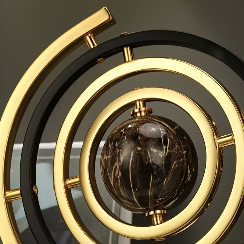 Rotate 360-Degree Spinning Globe Sculpture