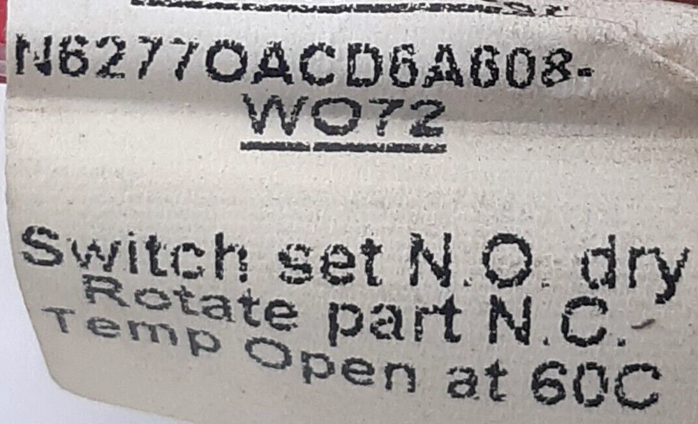 Advanced Technology N6277OACD6A608-WO72 Level Liquid Switch