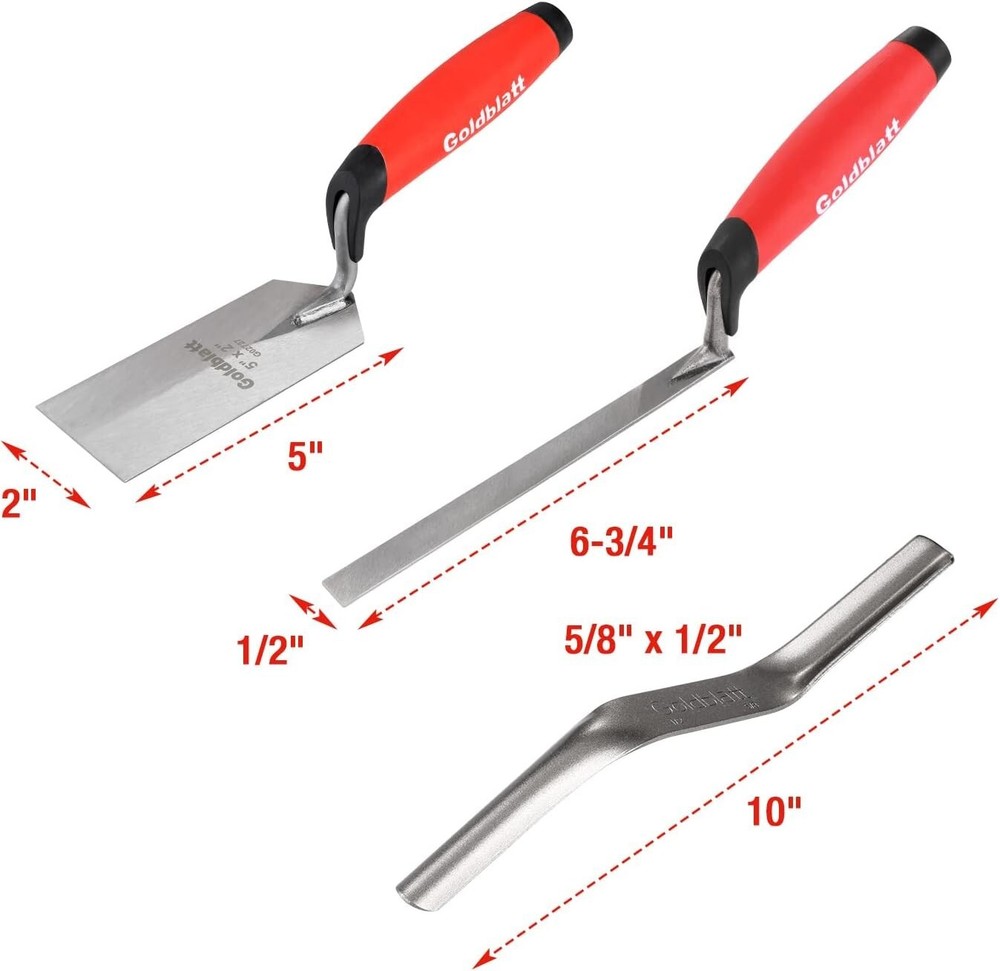 Versatile 6PC Trowel Set for Bricklayers and Masonry Workers - Lifetime Support