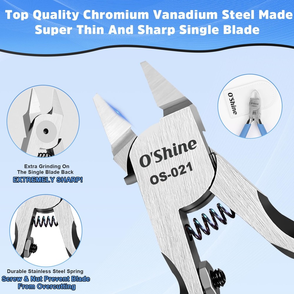 O’Shine Ultimate Single-edged Sprue Cutter, Super Thin & Sharp Model Snips Fo...