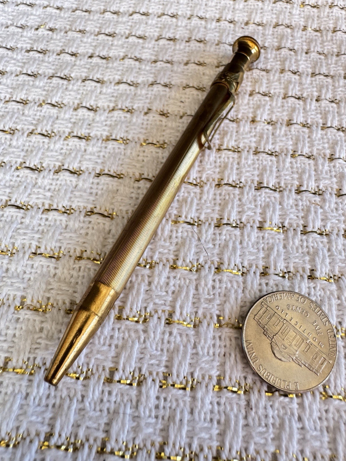 1915 Blaisdell Mechanical Pencil Co Gold Tone Plated - Rare Antique Parts Repair